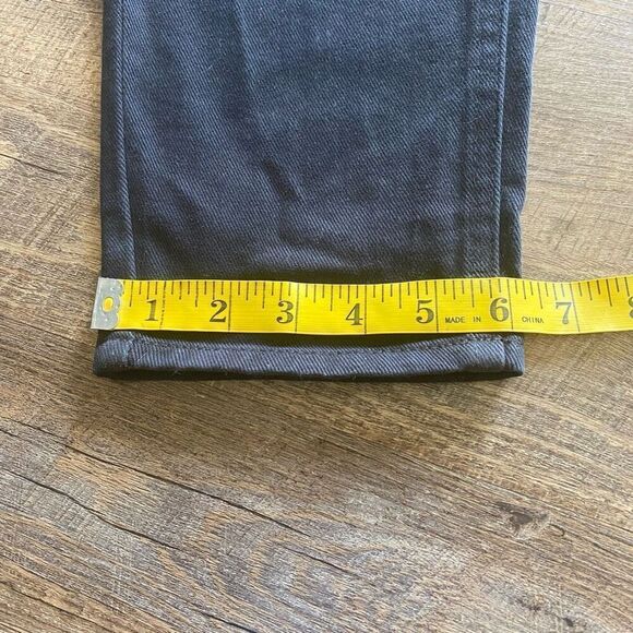 PacSun Ultra High Rise Jeans Destroyed Black Slim Button Fly - Picture 13 of 13